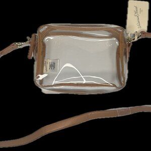 NWT Universal Thread Clear Crossbody Bag Stadium Approved Brown Strap